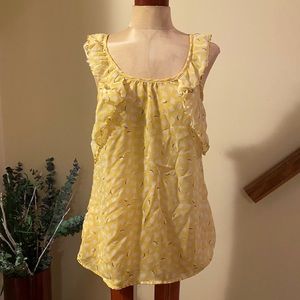 Old Navy Sleeveless Yellow Blouse XS